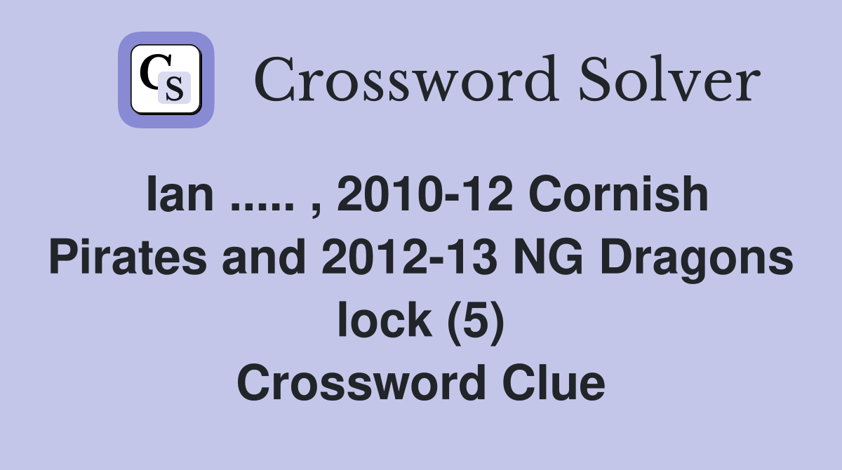 Ian.. , 201012 Cornish Pirates and 201213 NG Dragons lock (5